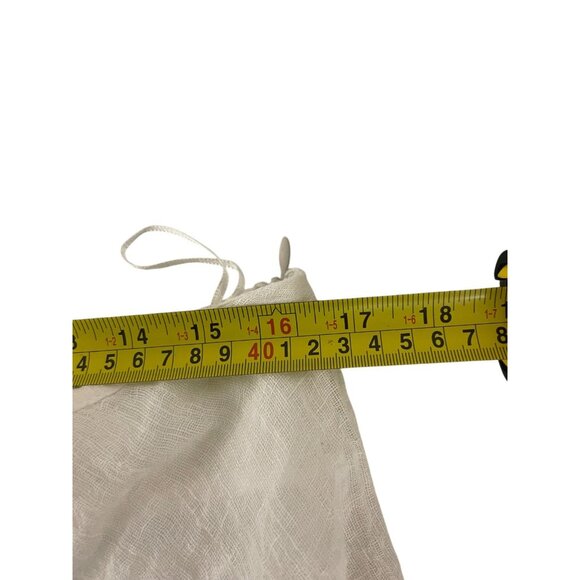 Zara Womens Skirt Large White Linen Lined Asymmetric Midi A-Line 2548/104 NWT - Picture 11 of 14